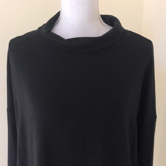 NWT! EILEEN Fisher Size L black turtle neck tunic top - Picture 2 of 8